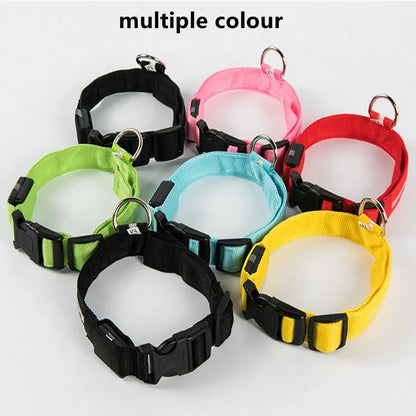 3 Modes Rechargeable LED Dog Collar - Adjustable Night Safety Glow Collar