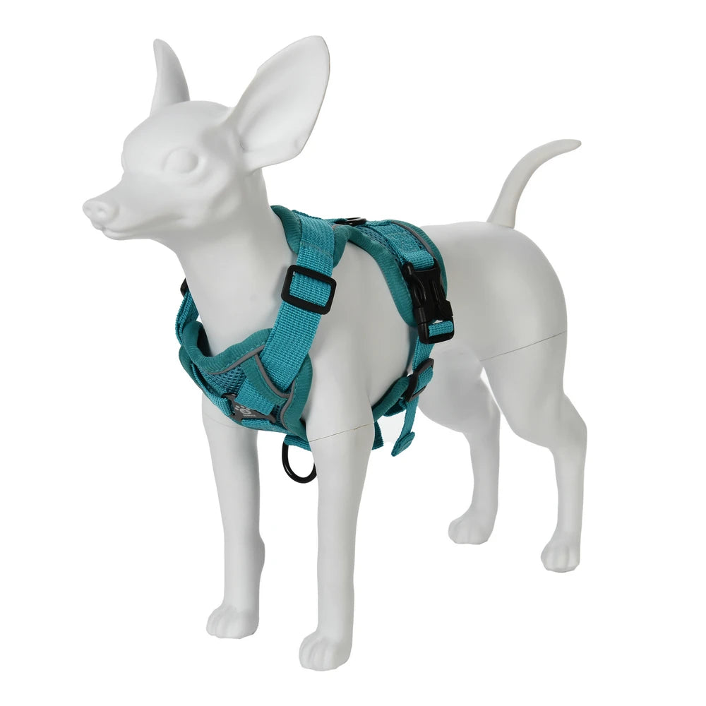 breathable puppy harness leash set with reflective chest strap vest