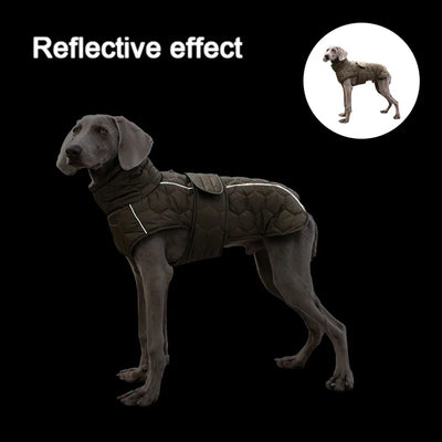 Winter Dog Coat for Large Dogs, Warm Reflective Water-Repellent Jacket
