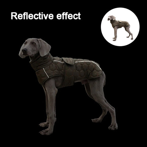 Winter Dog Coat for Large Dogs, Warm Reflective Water-Repellent Jacket