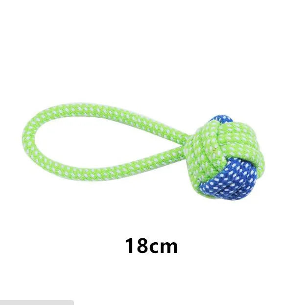cotton rope chew ball toy for dogs - interactive dental care time