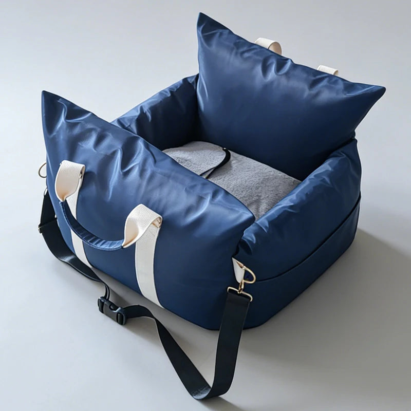 waterproof pet car seat for puppies & cats, washable portable travel bed