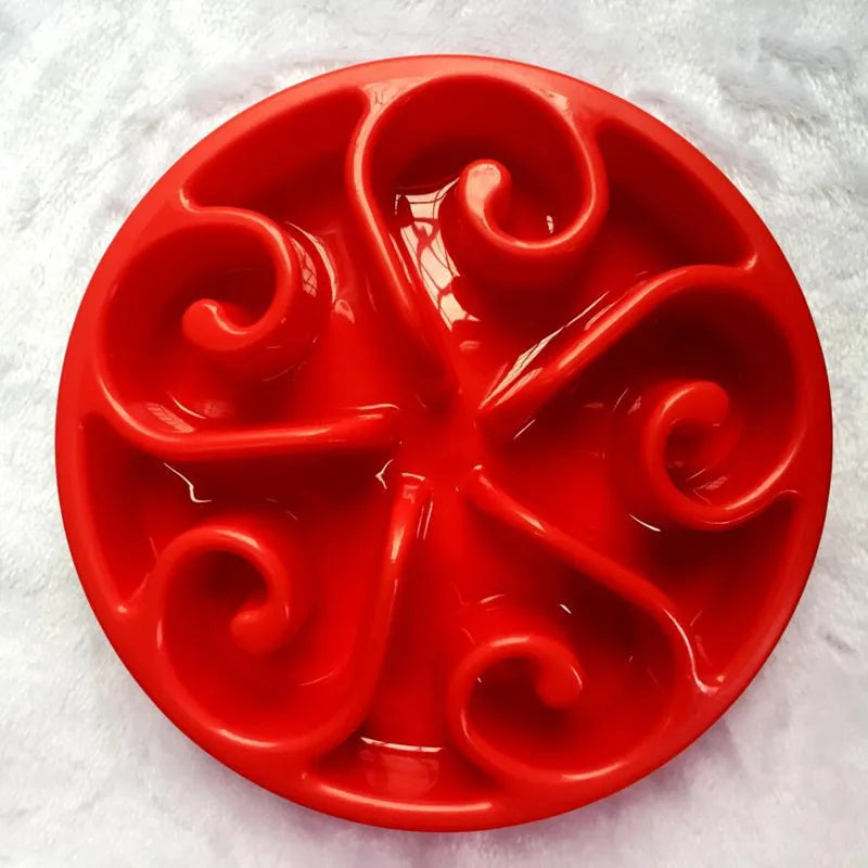cooyomoo anti-gulping slow feeder dog bowl – fun maze design