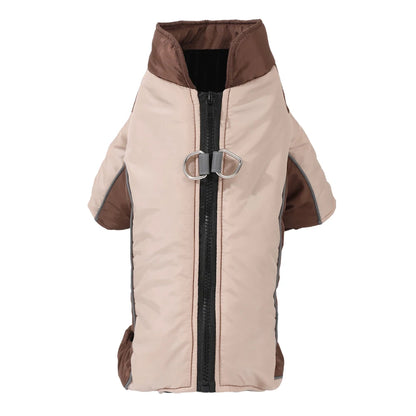 Warm Waterproof Pet Jumpsuit with D-Ring, Reflective Winter Dog & Cat Coat