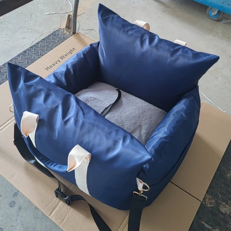 waterproof pet car seat for puppies & cats, washable portable travel bed