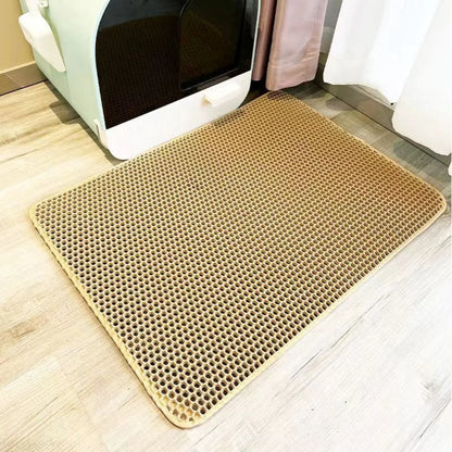 Extra Large Waterproof Double-Layer Cat Litter Mat, Non-Slip Design