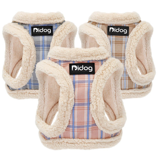 Winter Warm Padded Dog Harness Vest with Leash for Small Dogs