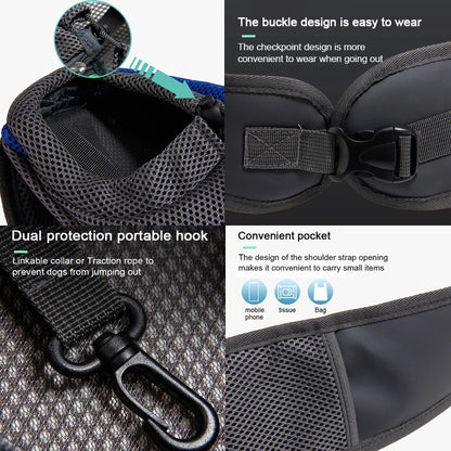Breathable Mesh Sling Carrier Backpack for Small Cats & Dogs, Travel