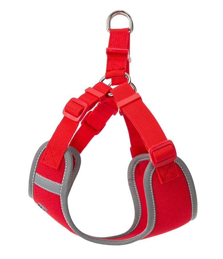reflective adjustable pet harness & leash set for small/medium dogs