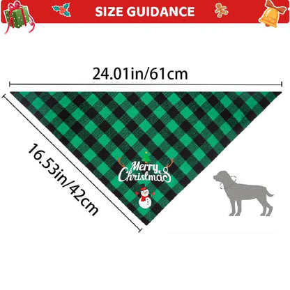 Christmas Dog Bandana Scarf Adjustable for Small and Large Dogs