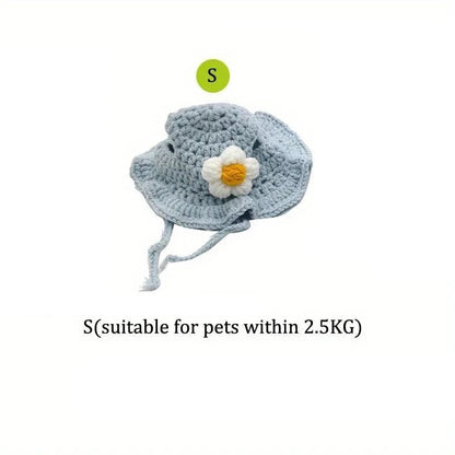 Knitted Kitten Hat – Cute Elastic Pet Hat for Photos