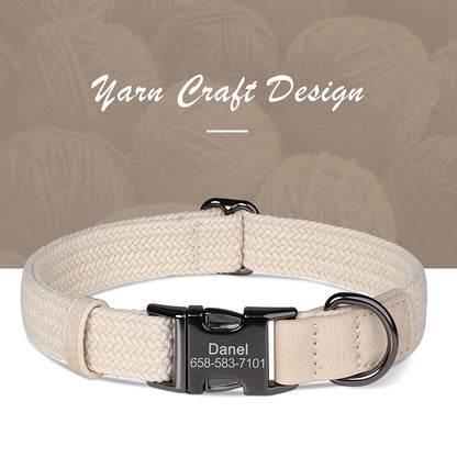 Custom Engraved Nylon Dog Collar for Small, Medium, and Large Dogs