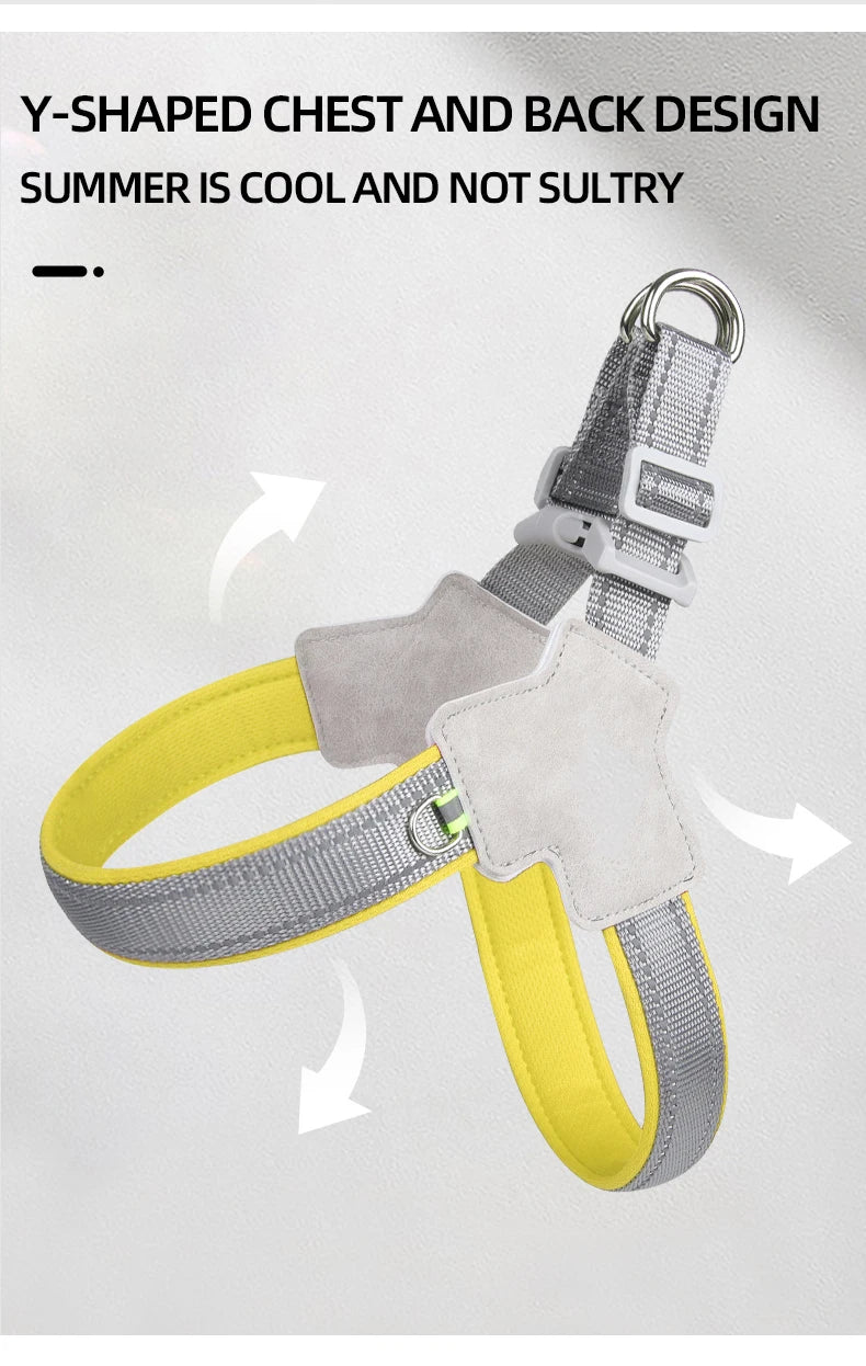 no-pull vest harness for small dogs & cats - reflective, adjustable