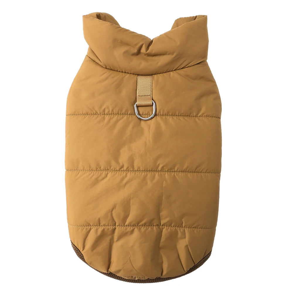 thick fleece striped winter coat for puppies and cats windproof