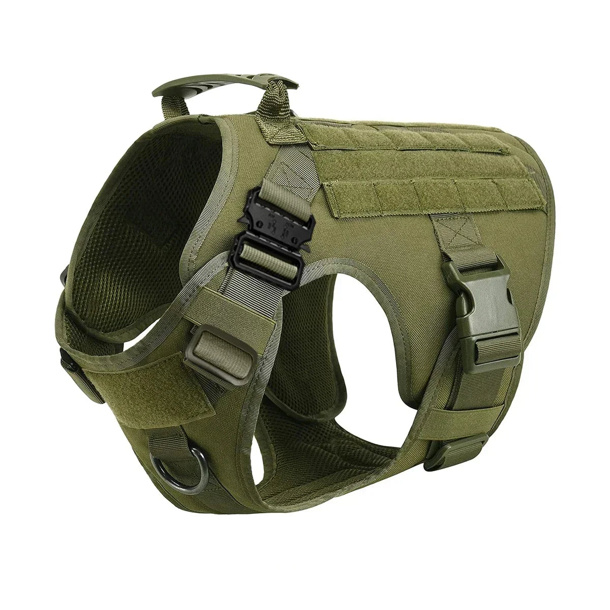 tactical dog harness set with molle pouches – training vest
