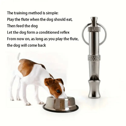 Adjustable Pitch Dog Whistle with Keychain – Training & Recall