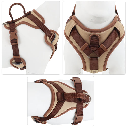 Luxury Chocolate No-Pull Dog Harness for Small, Medium, Large Dogs