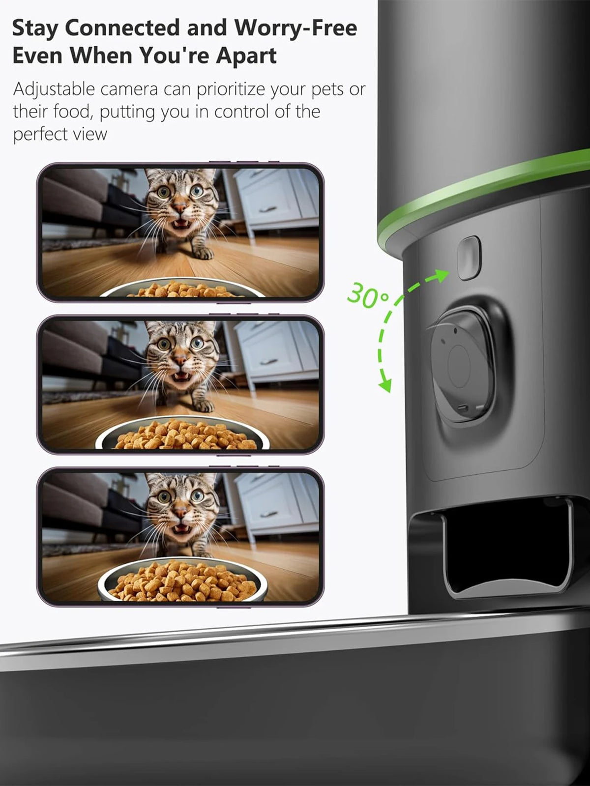 furpipi smart cat feeder with 1080p camera – wifi app control