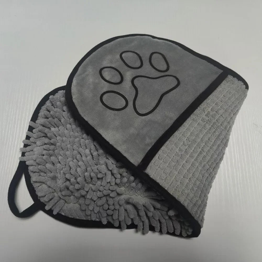 absorbent chenille pet bath towel – soft quick-dry dog & cat towel