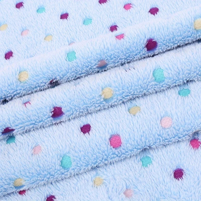 soft fluffy dot pattern pet blanket for cats and dogs warm coral fleece