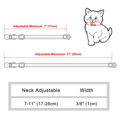 Personalized Cat Collar with Bell - Free Engraved, Breakaway Safe