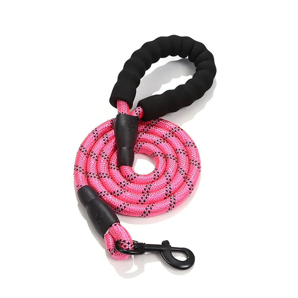 strong reflective dog leash – durable nylon lead for all dogs