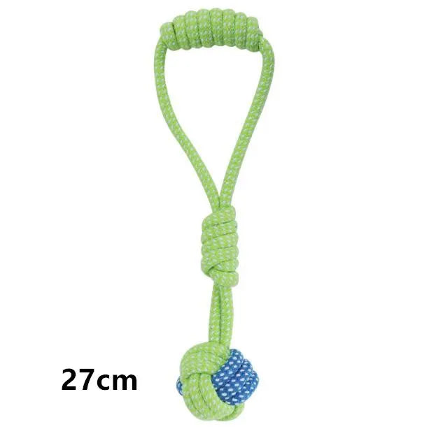 cotton rope chew ball toy for dogs - interactive dental care time