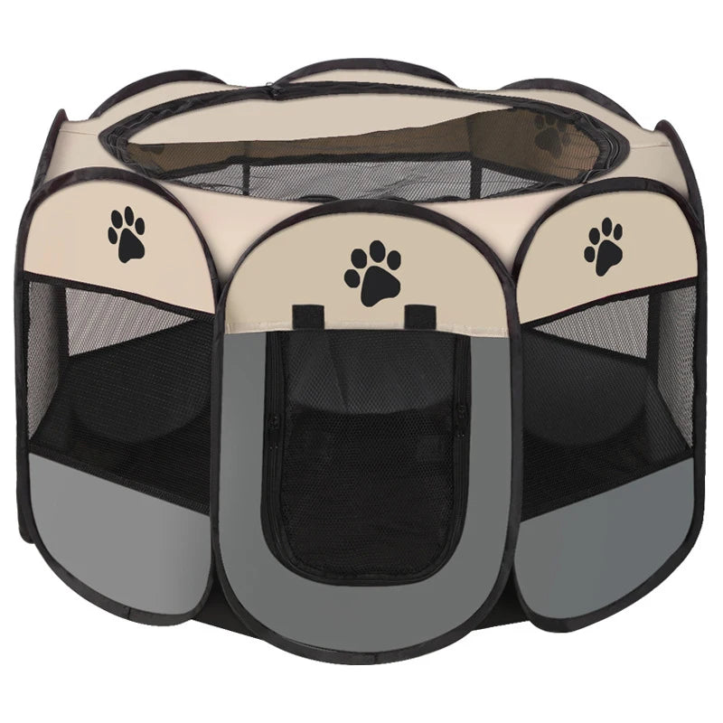 foldable pet tent playpen - octagonal outdoor fence for dogs & cats