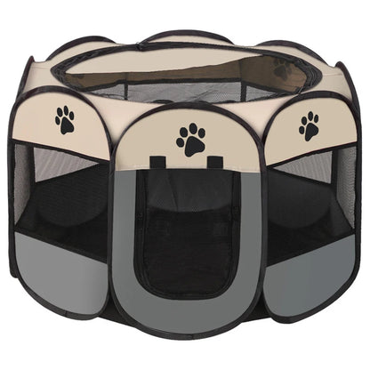 Foldable Pet Tent Playpen - Octagonal Outdoor Fence for Dogs & Cats