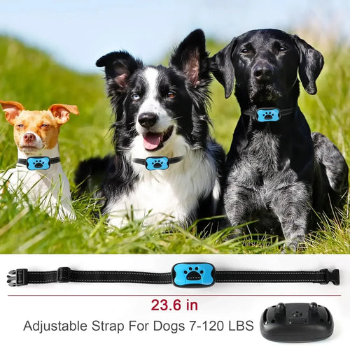 Humane Anti-Bark Dog Collar - Rechargeable No-Shock Training Tool