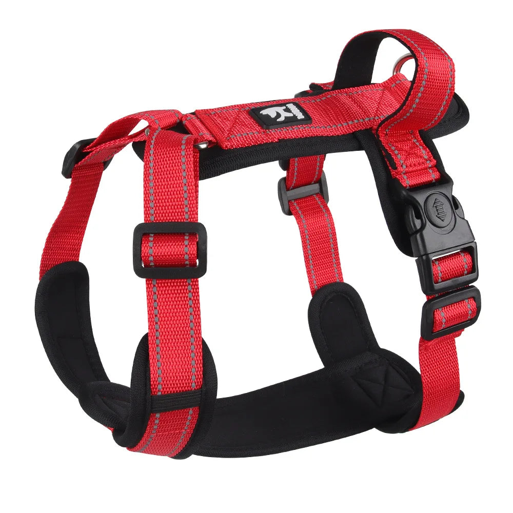 adjustable reflective puppy vest harness with easy control handle