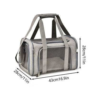 Collapsible Travel Pet Carrier for Cats & Dogs up to 15 Lbs