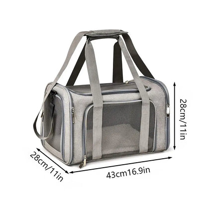 Collapsible Travel Pet Carrier for Cats & Dogs up to 15 Lbs
