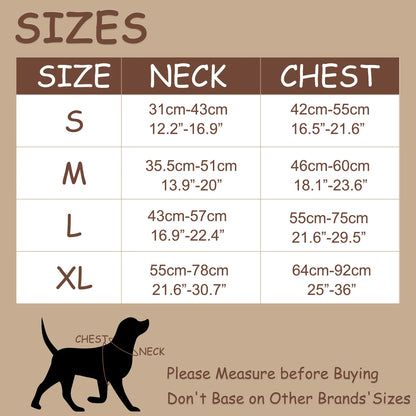 Luxury Chocolate No-Pull Dog Harness for Small, Medium, Large Dogs