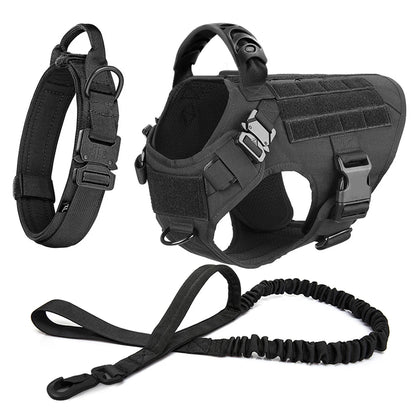 Tactical Dog Harness with MOLLE System – Heavy-Duty Large Dog Vest