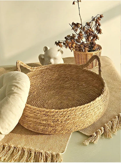 Four Seasons Woven Cat Bed – Breathable Rattan Cat Nest