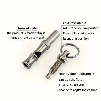 Adjustable Pitch Dog Whistle with Keychain – Training & Recall