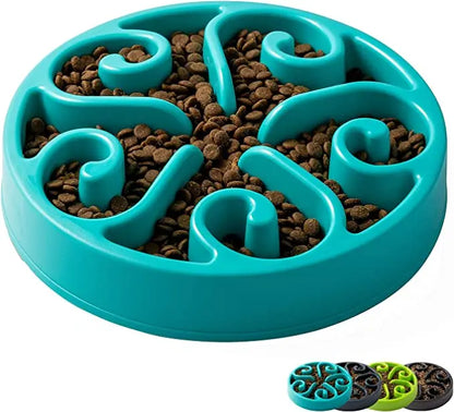 COOYOMOO Anti-Gulping Slow Feeder Dog Bowl – Fun Maze Design