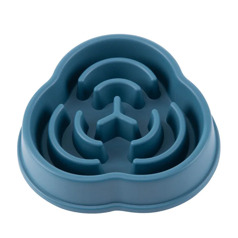 anti-choking slow feed dog & cat bowl – non-slip feeding bowl