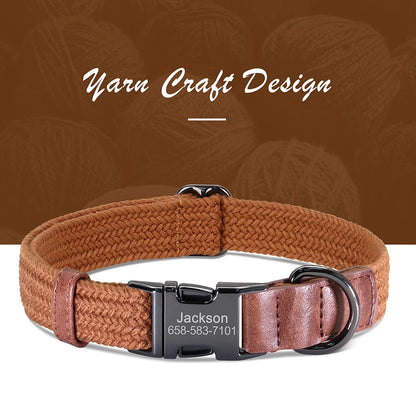 Custom Engraved Nylon Dog Collar for Small, Medium, and Large Dogs
