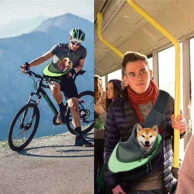 Breathable Mesh Sling Carrier Backpack for Small Cats & Dogs, Travel