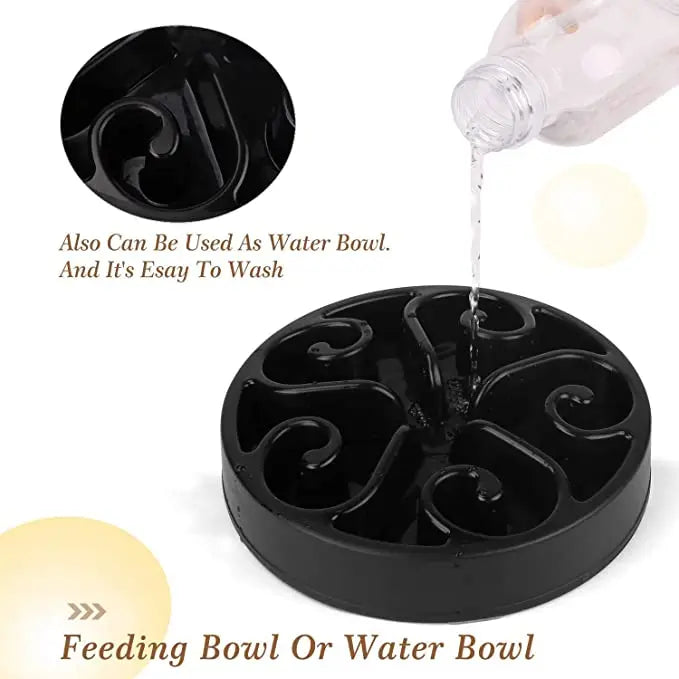 cooyomoo anti-gulping slow feeder dog bowl – fun maze design