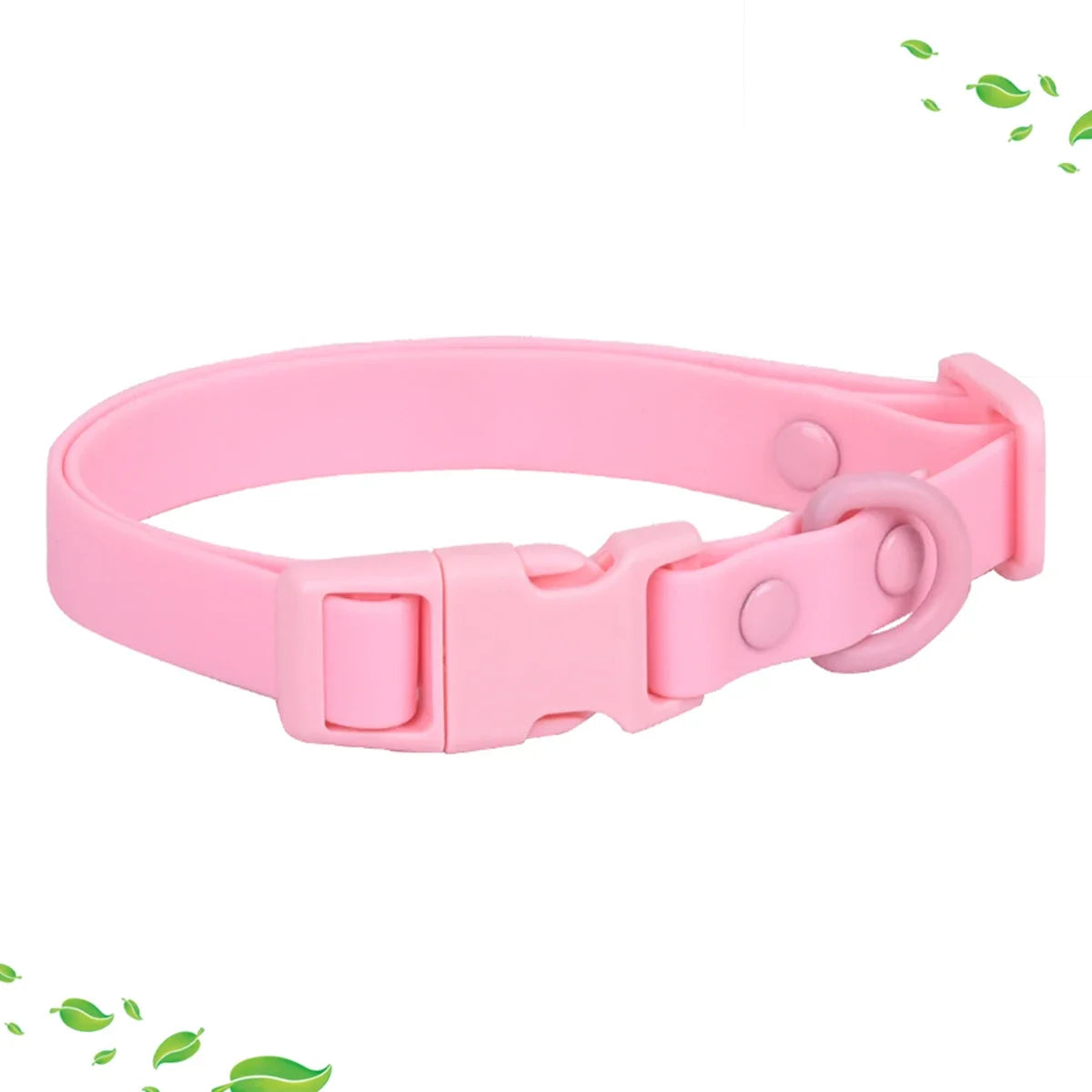 macaron colored waterproof pvc dog collar, adjustable easy-clean