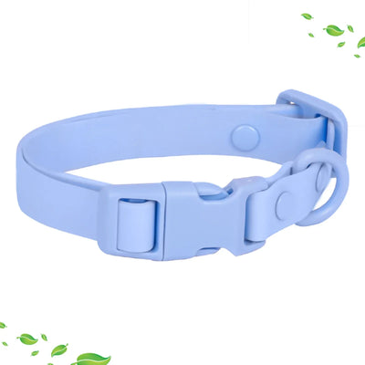 Macaron Colored Waterproof PVC Dog Collar, Adjustable Easy-Clean