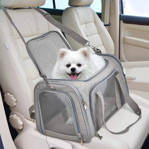 Collapsible Travel Pet Carrier for Cats & Dogs up to 15 Lbs