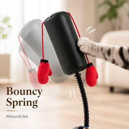 Paw Punch Cat Boxing Bag – Interactive Spring Indoor Exercise Toy