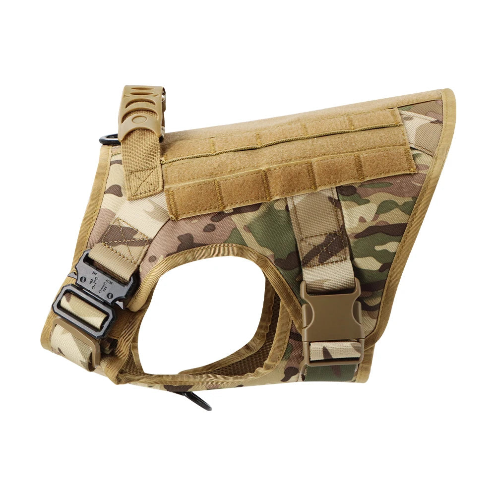 tactical dog harness with molle system – heavy-duty large dog vest