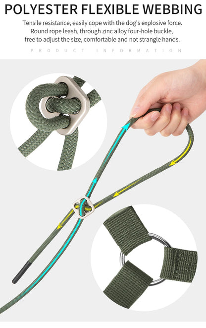 Reflective Adjustable Pet Harness & Leash Set for Small/Medium Dogs