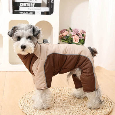 Warm Waterproof Pet Jumpsuit with D-Ring, Reflective Winter Dog & Cat Coat