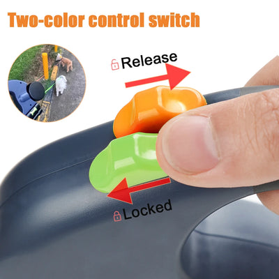 Retractable Double Dog Leash 3M Reflective No-Tangle with LED Lights